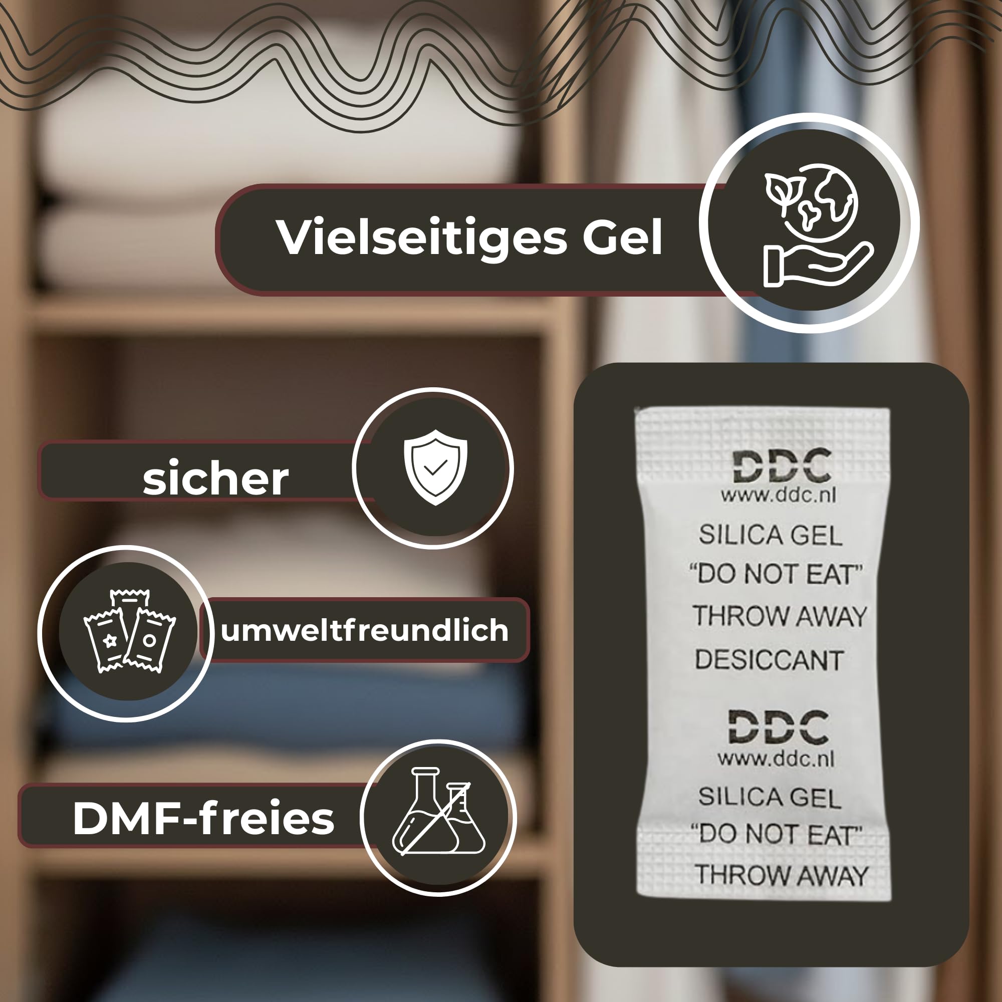 DDC Silica Gel Trockenmittel 1 g – Feuchtigkeitsabsorber Granulat für Elektronik & Aufbewahrungsboxen – 5x1000 Stk. Wiederverwendbares Silikat-Trockenmittel für Sammlerstücke & Waren