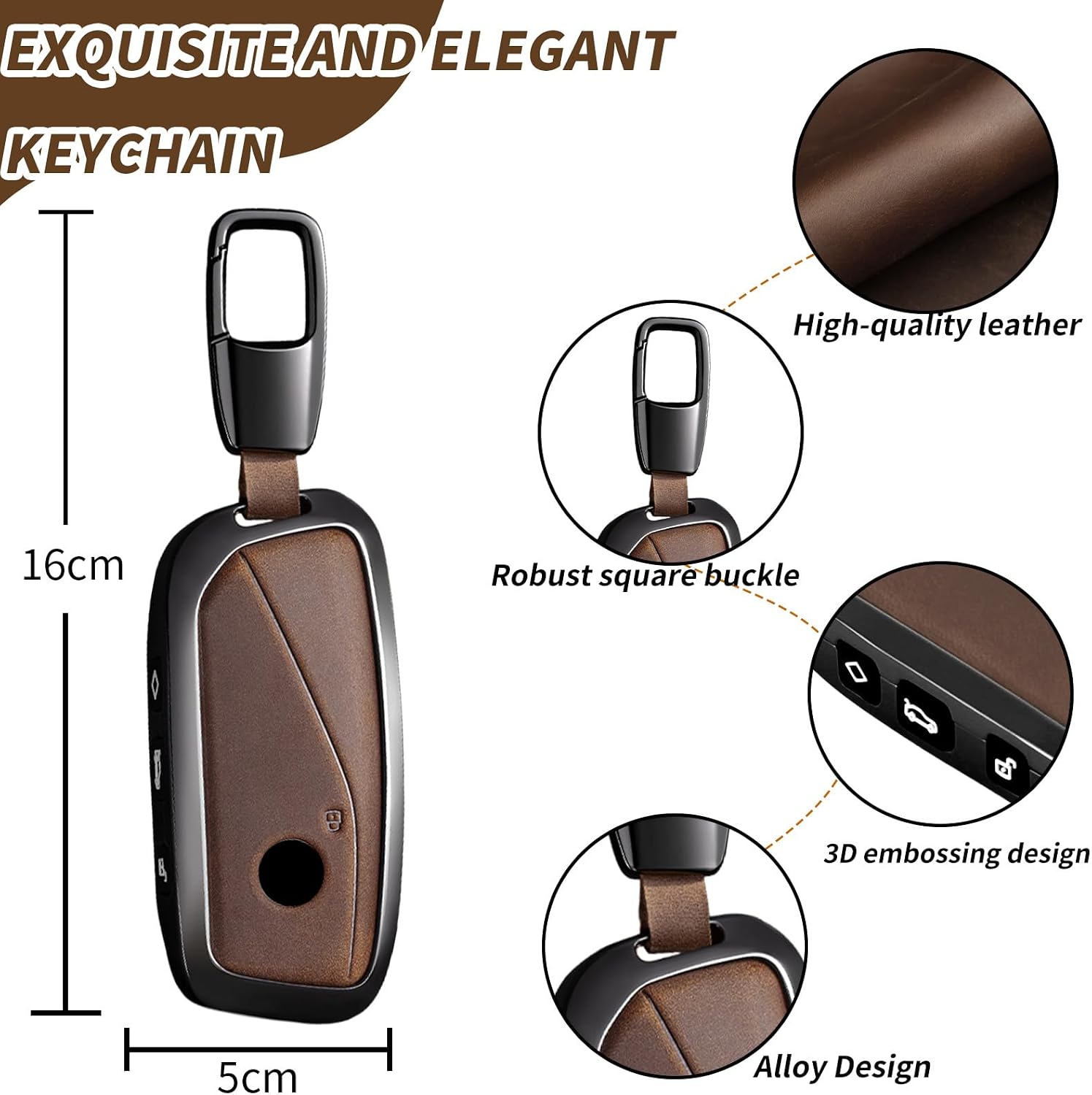 PEICHI Key Fob Cover Fit for 2023-2025 New 5/7 Series X1 X5 X6 X7 image 4