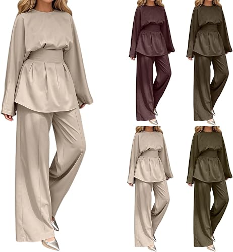 Fall Sets 女士两件套 休闲阔腿裤套装