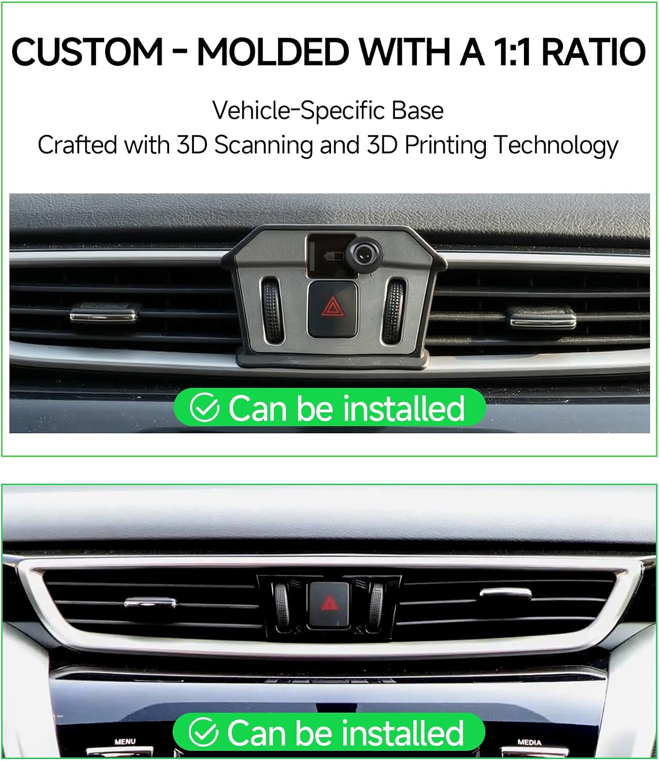 Qi2.2 Max 25W Fast Wireless Car Charger Phone Holder for 2015-2024 Nissan Murano Accessories, 360° Rotation Phone Mount Compatible with MagSafe, Cell Phone Holder Does Not Affect Air Vent