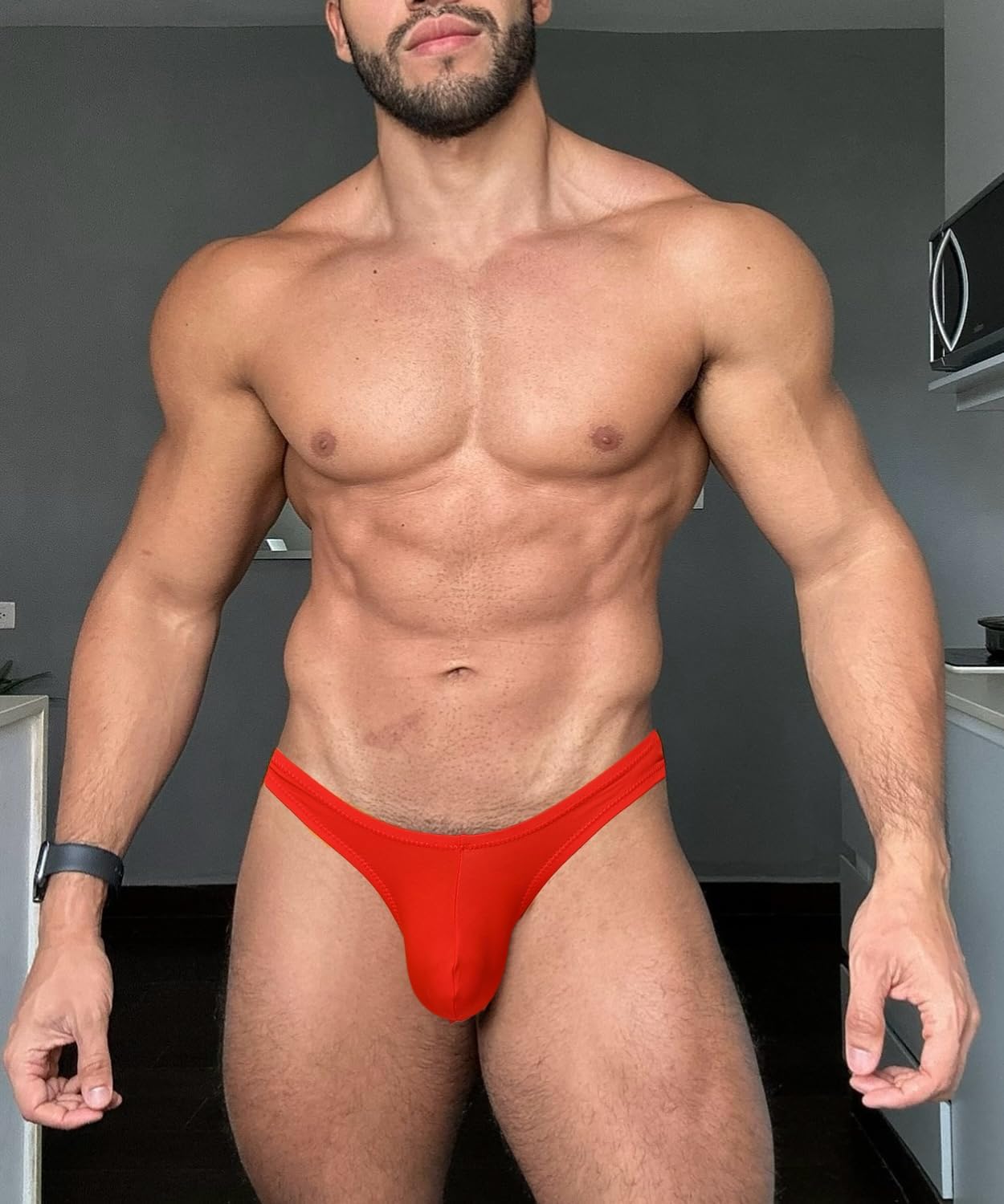 Men's Low Rise Briefs Sexy Bikini Breathable Soft Bulge Pouch Modal Underwear - Image 5