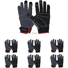 HANDLANDY Work Gloves for Men &amp; Women, Utility Mechanic Working Gloves Touch Screen, Flexible Gardening Gloves for Yard