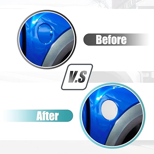 Miniatura 4 de X AUTOHAUX Cubierta de llenado de tapa de combustible para puerta de tanque de gasolina para Ford F-150 2009-2014 9L3Z-99405A26-AA 9L3Z99405A26AA