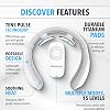 FORTHiQ Neck TENS Machine with Heat, Electric Neck Massager for Pain Relief, 15 Levels Deep Tissue Massage, Portable and Soothing