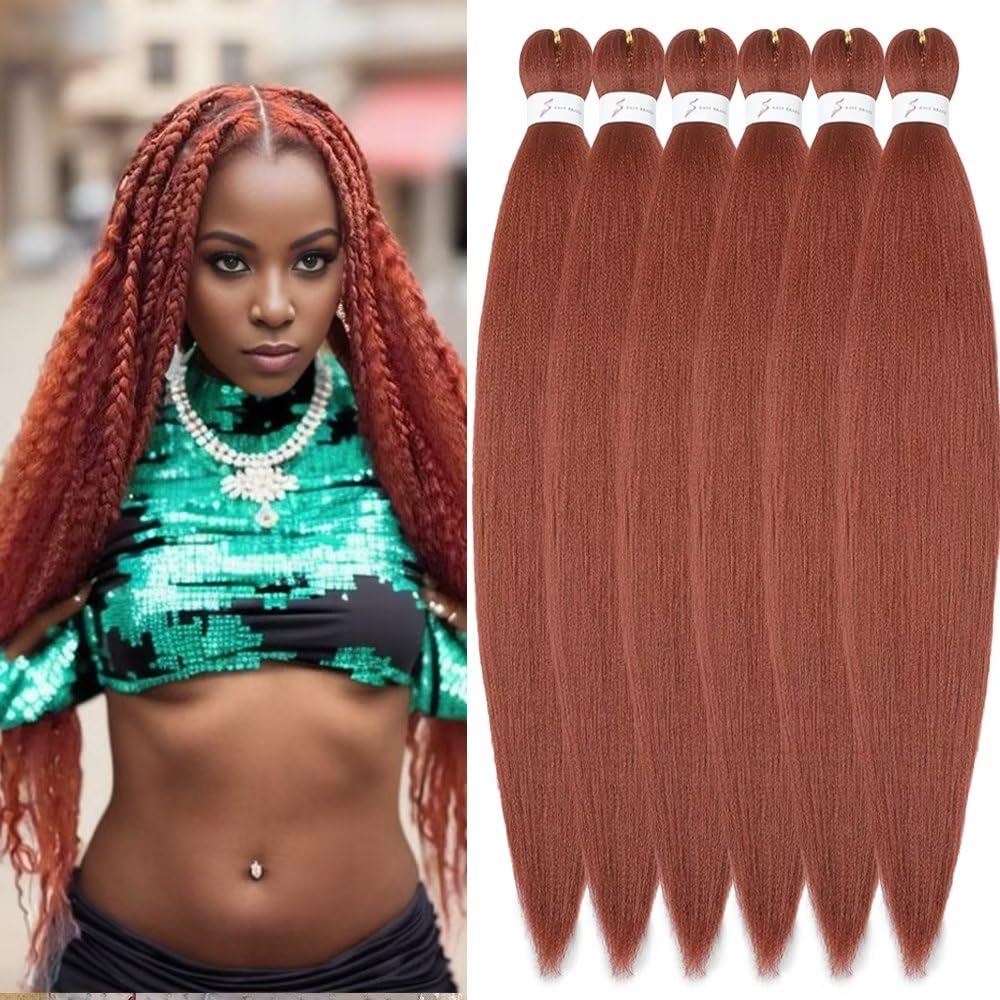 YDDM Capelli Per Treccine Africane Rosa Extension Treccine Texture Yaki Easy Install per Principianti 20 Pollici 3 Pezzi Capelli Leggeri e Naturali per Box Braids, Twist e Crochet — view 10