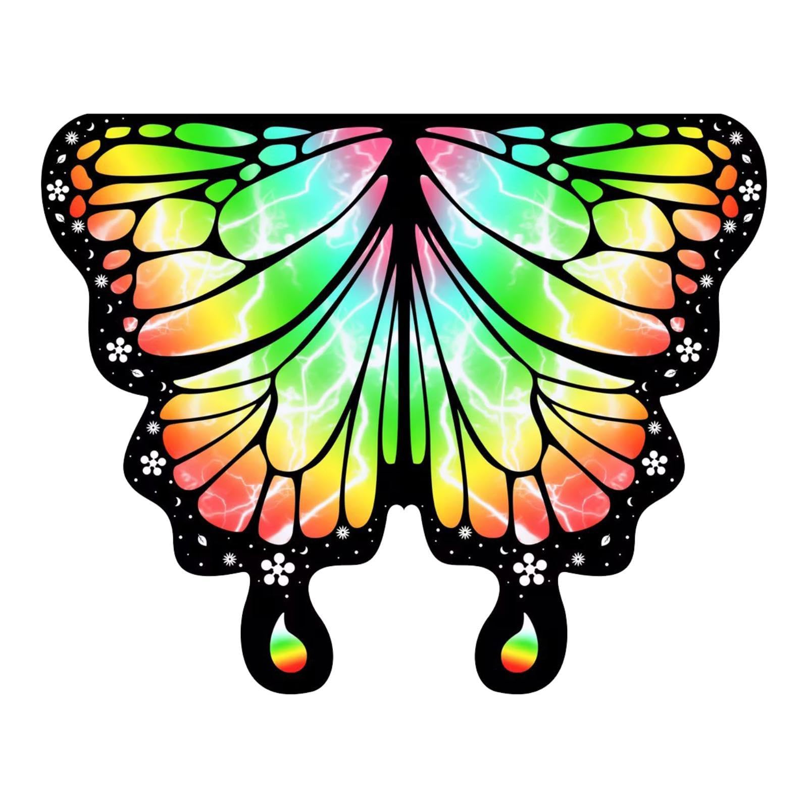 Colcolo Cape et châle légers pour ailes de, accessoire photo pour les fêtes, les spectacles, le carnaval, Multicolore