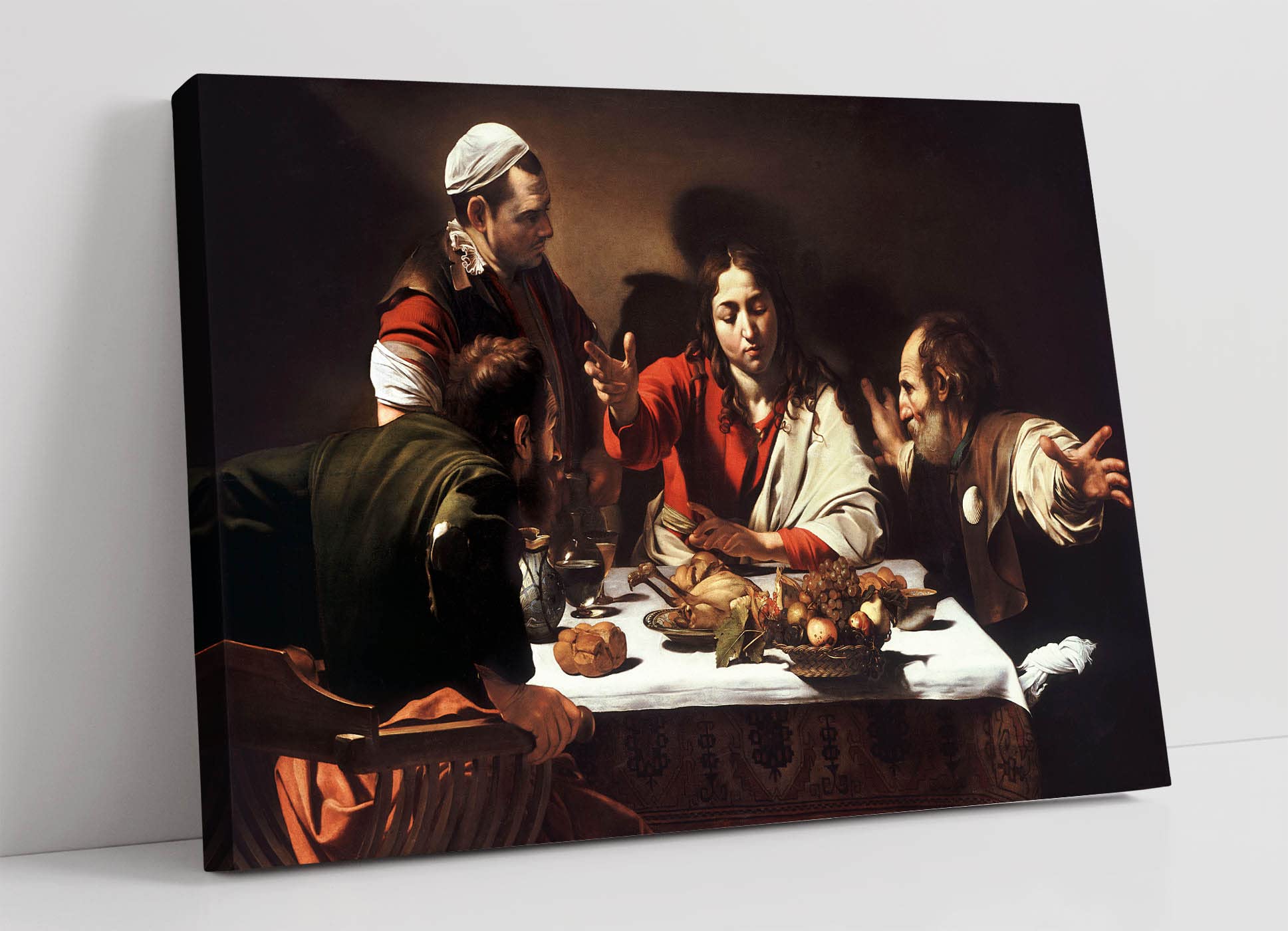 Canvasartshop -Caravaggio, Supper At Emmaus- Canvas Wall Art Picture Print (36X24)