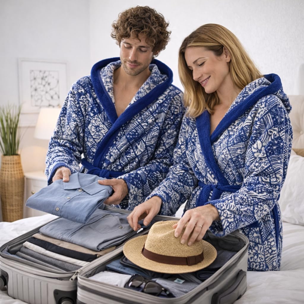 Top Towel Accappatoio jacquard 100% cotone 500 g/m² - finitura velluto, alto assorbimento e morbido al tatto