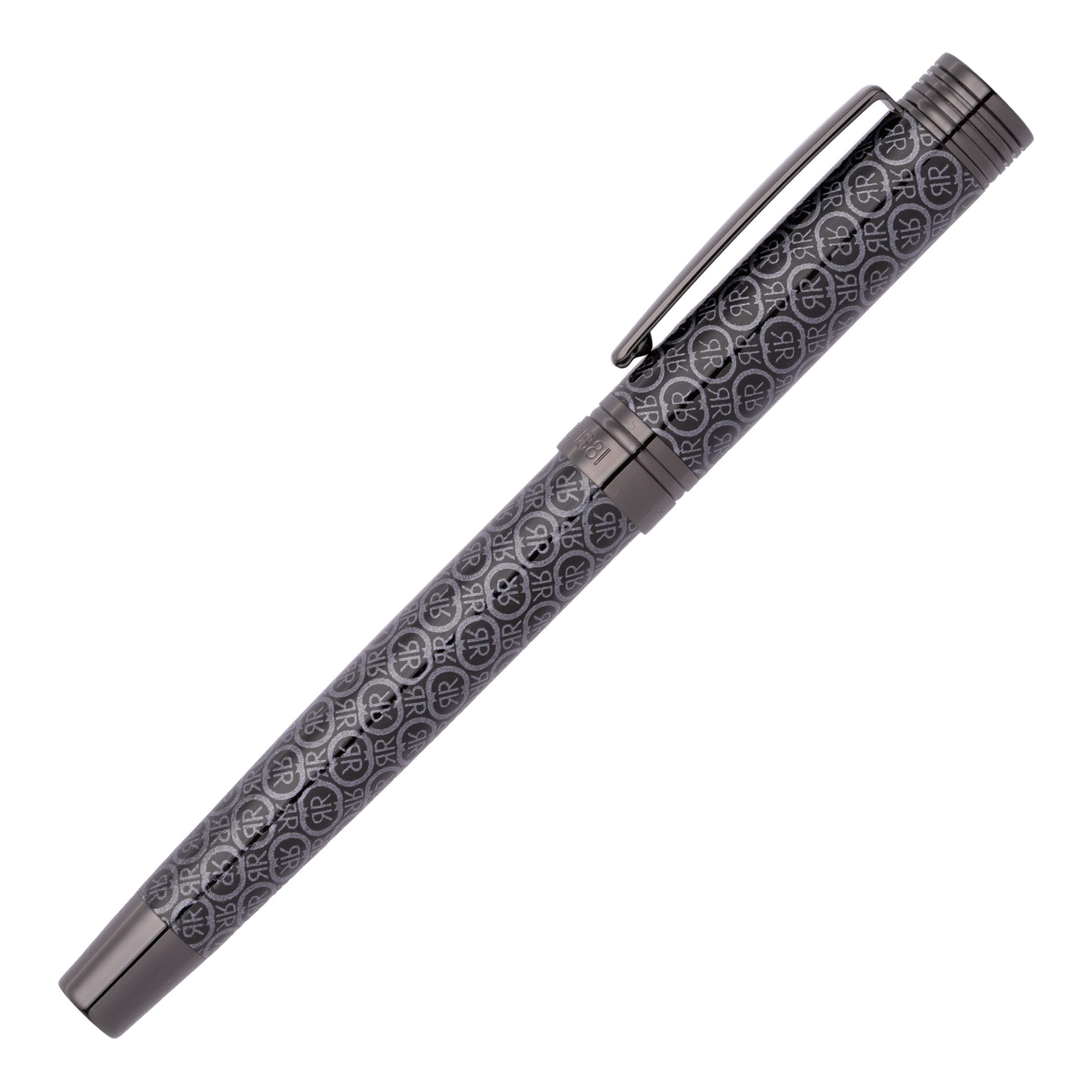 Cerruti 1881 Logomania Stylo roller Encre noire Coffret cadeau Gris