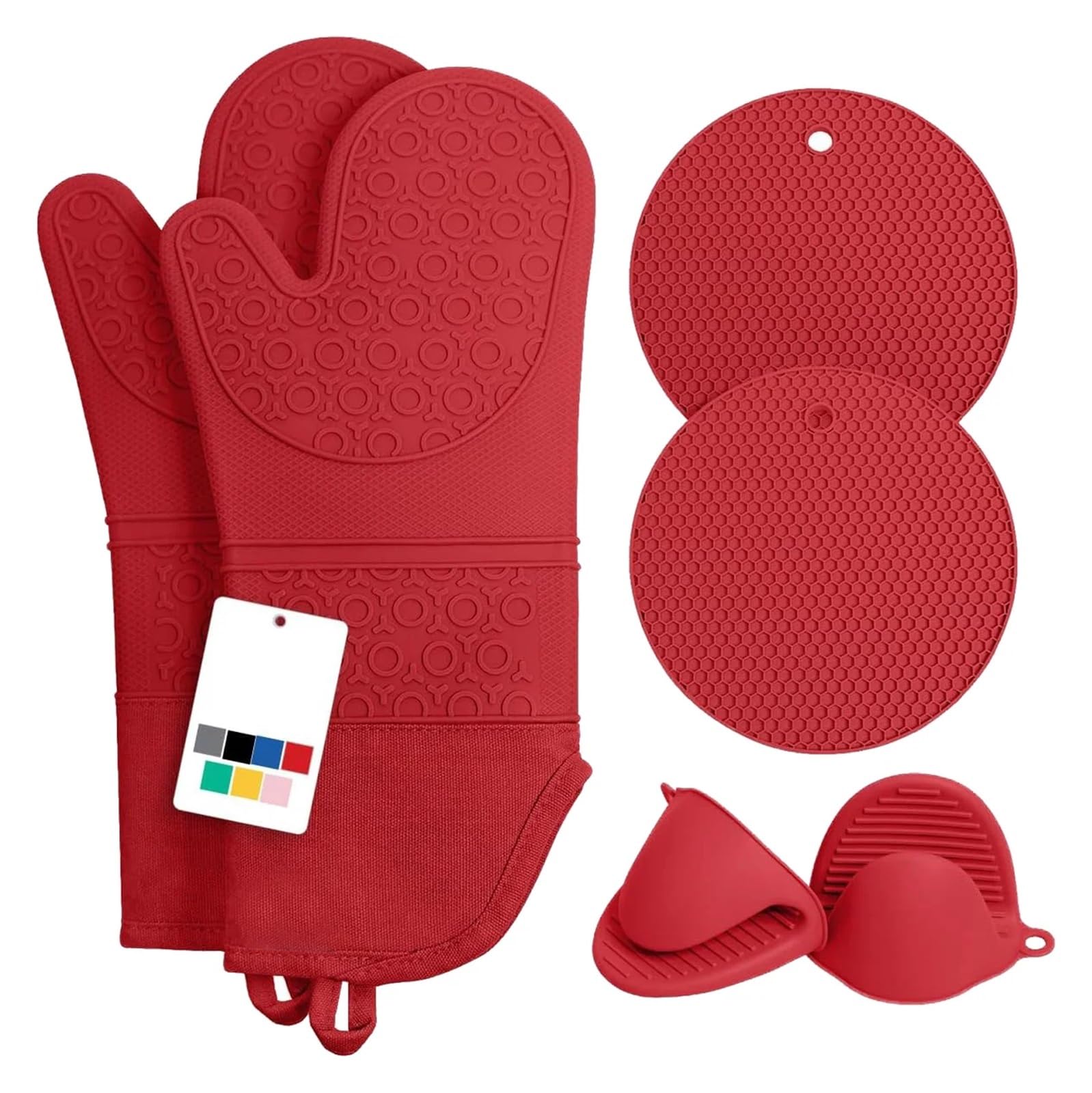 Genérico Guantes de Horno de Silicona, Guantes Antideslizantes para Hornear