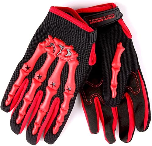 Miniatura 3 de Guantes juveniles de motocross 1Storm para motocicletas, BMX, MX, ATV, bicicletas todoterreno, modelo de esqueleto para niños