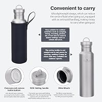 Boundless Voyage Titánium Kulacs 750ml - Ultrakönnyű Túra Sportpalack Titán Fedéllel Kempingezéshez, Kerékpározáshoz, Túrázáshoz 3