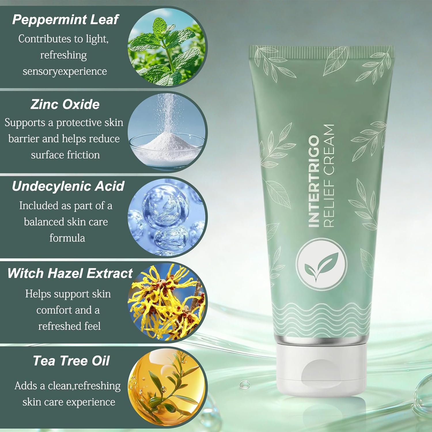 2Pcs Intertrigo Cream,Professional Intertrigo Relief Cream,Skin Care Chafing Support Cream,Helps Soothe Moisture Skin for all skin types - Image 3