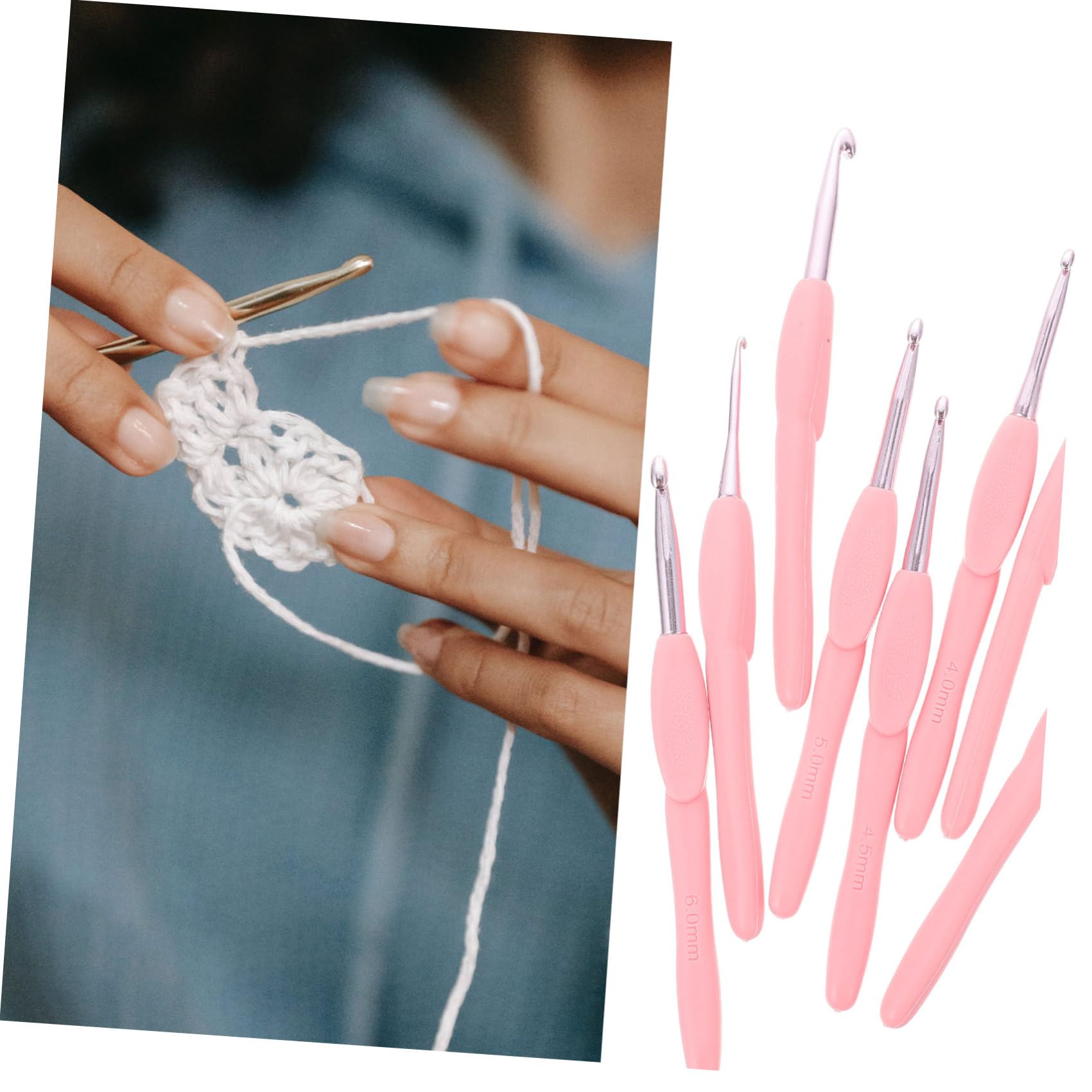 NUOBESTY 24pezzi Uncinetti Con Manico Ergonomico Strumenti Per Maglieria e Uncinetto Per Principianti e Esperti Comfort Ottimale Per Mani e Polsi