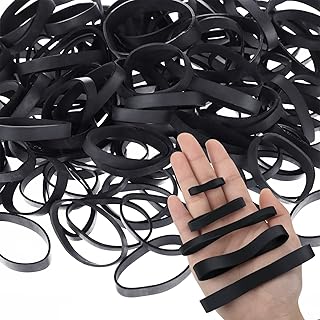 5 Size Heavy Duty Rubber Bands Black Thick Rubber Band Wide Rubber Bands Tactical Rubber Bands Assorted Size for Hiking Ba...