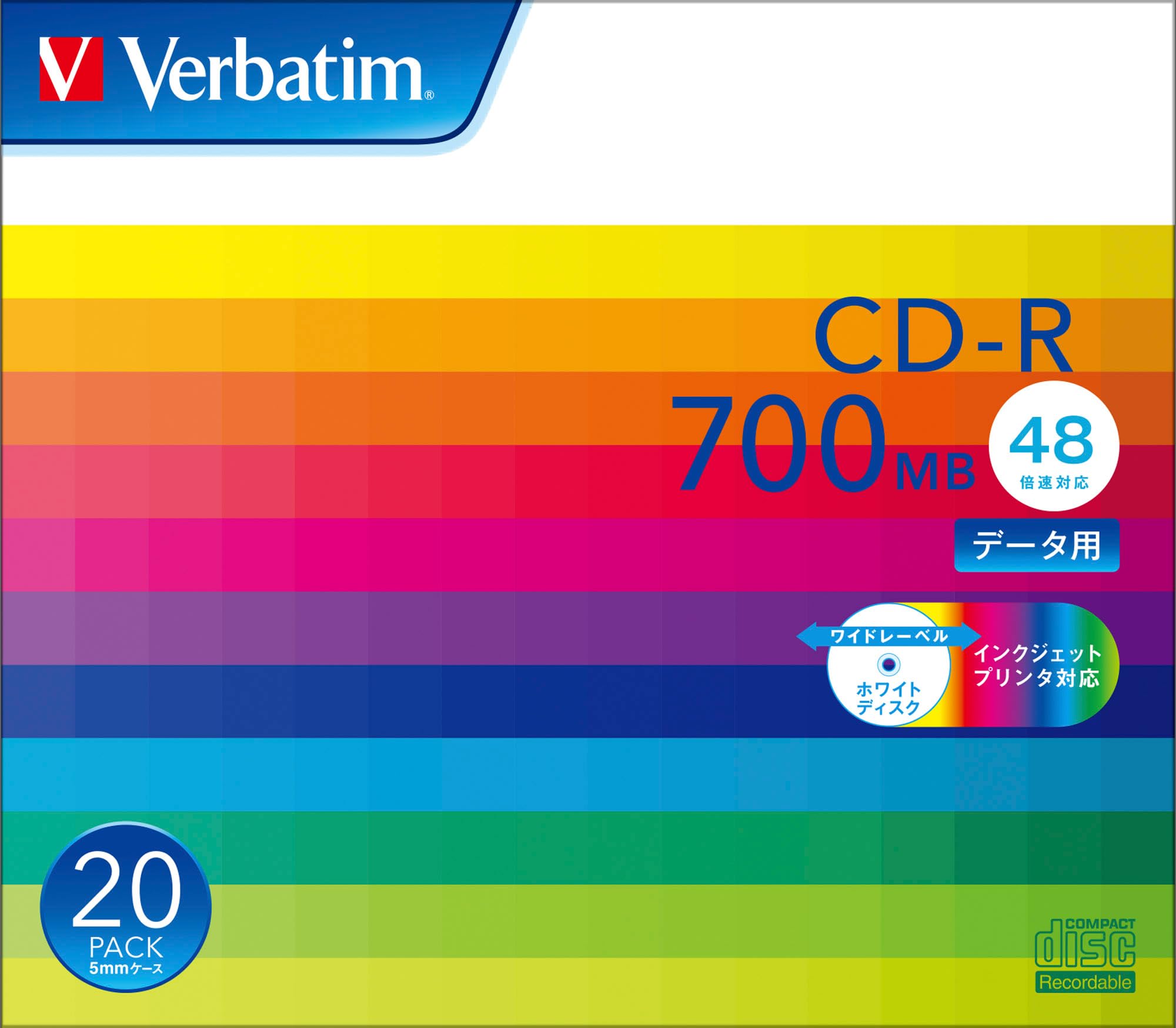 Amazon.co.jp: バーベイタムジャパン(Verbatim Japan) 1回記録用 CD-R  