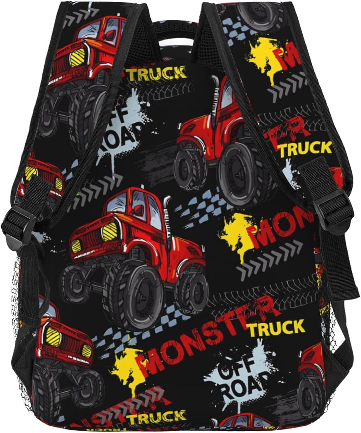 Monster Truck School Backpack for Boys Girls Kids 16 Inch Waterproof Strap Adjustable Travel Casual Daypack Lightweight Schoolbag Cool Car Bookbag Elementary School Bag - Image 4