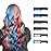 New Hair Chalk Comb Temporary Hair Color Dye for Girls Kids with Light Color Hair, Washable Hair Chalk for Girls Age 4 5 6 7 8 9 10 Birthday Cosplay DIY,Independence Day (Red,White,Blue)