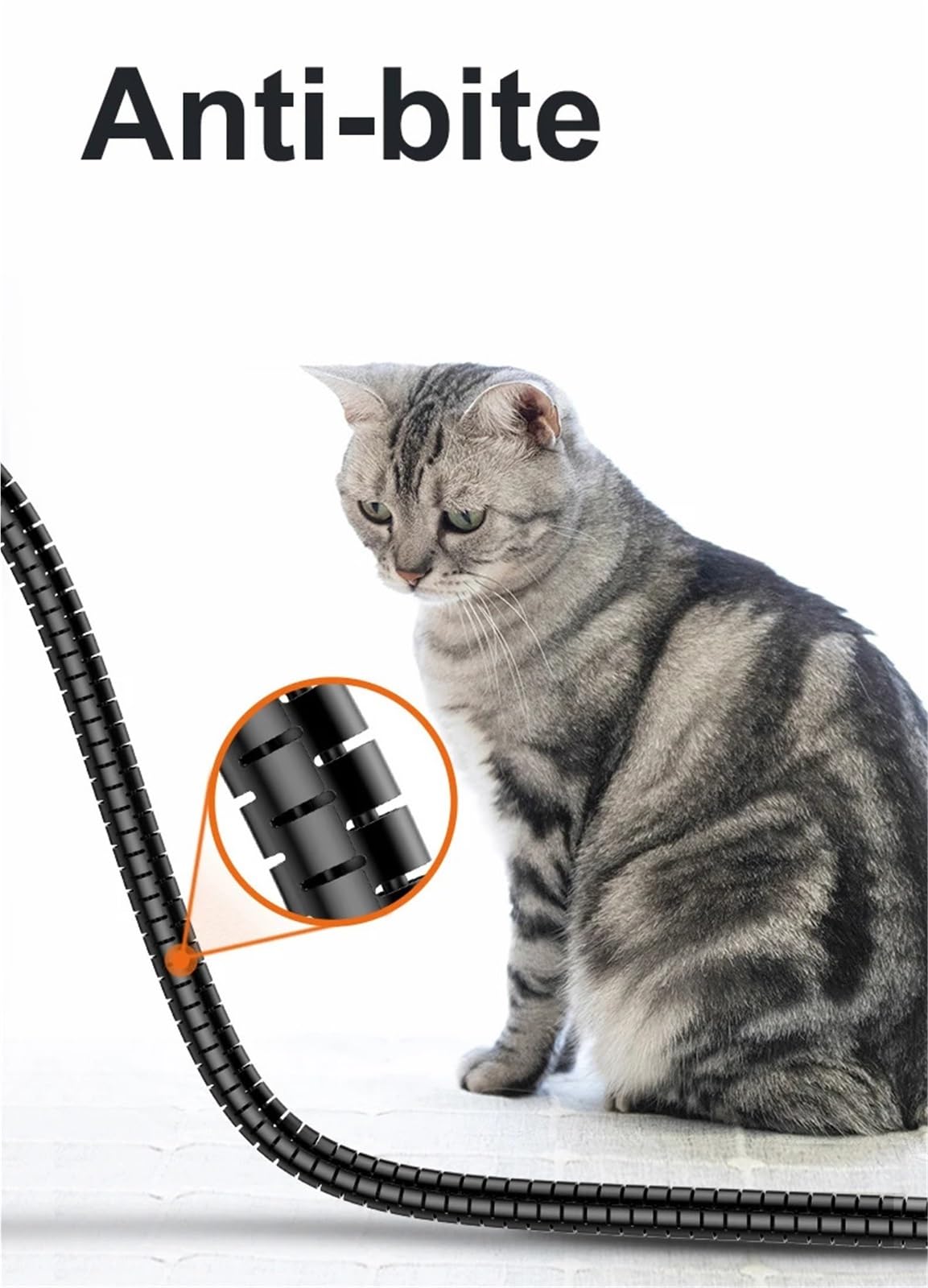 Tubo en Espiral para Cables, Enrollador De Cable Espiral Flexible Multicolor 8-42mm 1m 5m(Gray,32 mm)