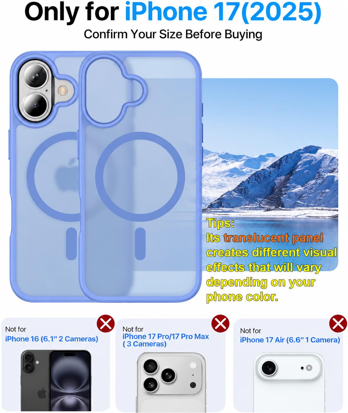 EGOTUDE iPhone 15 Mag-Safe Case - Sky Blue -2 EGOTUDE iPhone 15 Mag-Safe Case - Sky Blue -2