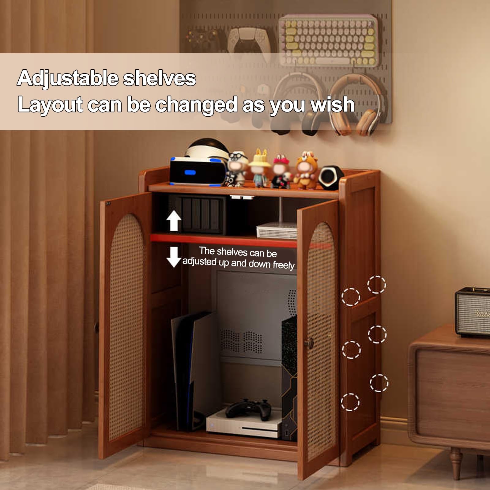 Armoire de rangement sur pied pour routeur WiFi pour la maison et le bureau
