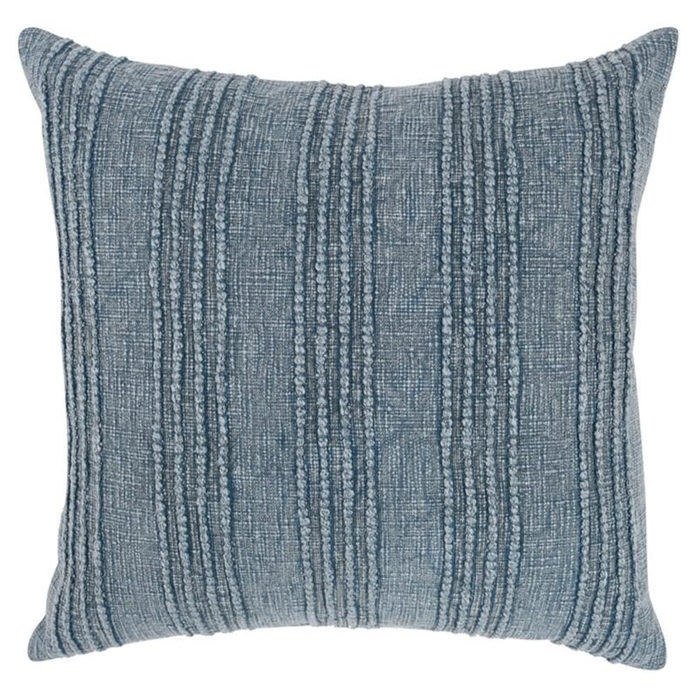 Kosas Home Hannah 22x22 Stripe 100 Percent Cotton Throw Pillow in Blue