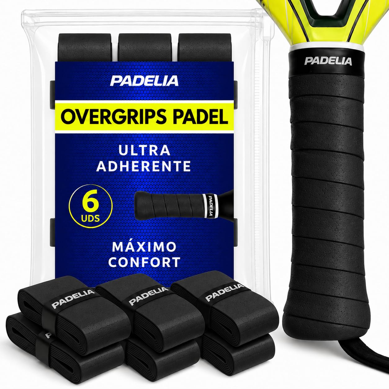 Overgrips Padel Ultra Adherentes Grip Absorbente Overgrip Resistente Pack 6 Unidades