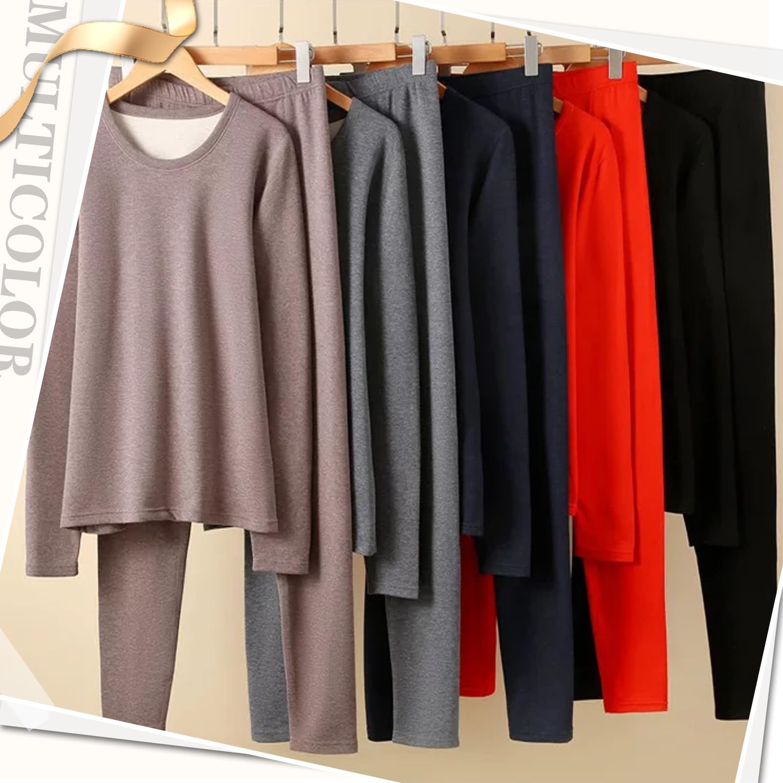 Ropa Termica Hombre, Conjunto Ropa Interior térmica Invierno - Transpirable Manga Larga Camisetas Termicas y Mallas Termicas, Termica Ropa Interior para esquí,Moto,Deportiva