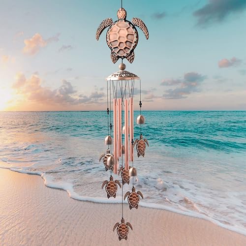 Miniatura 5 de Campanillas de viento de tortuga, campanillas de viento al aire libre, campanilla de viento de cobre, campanilla de viento conmemorativa, campana de