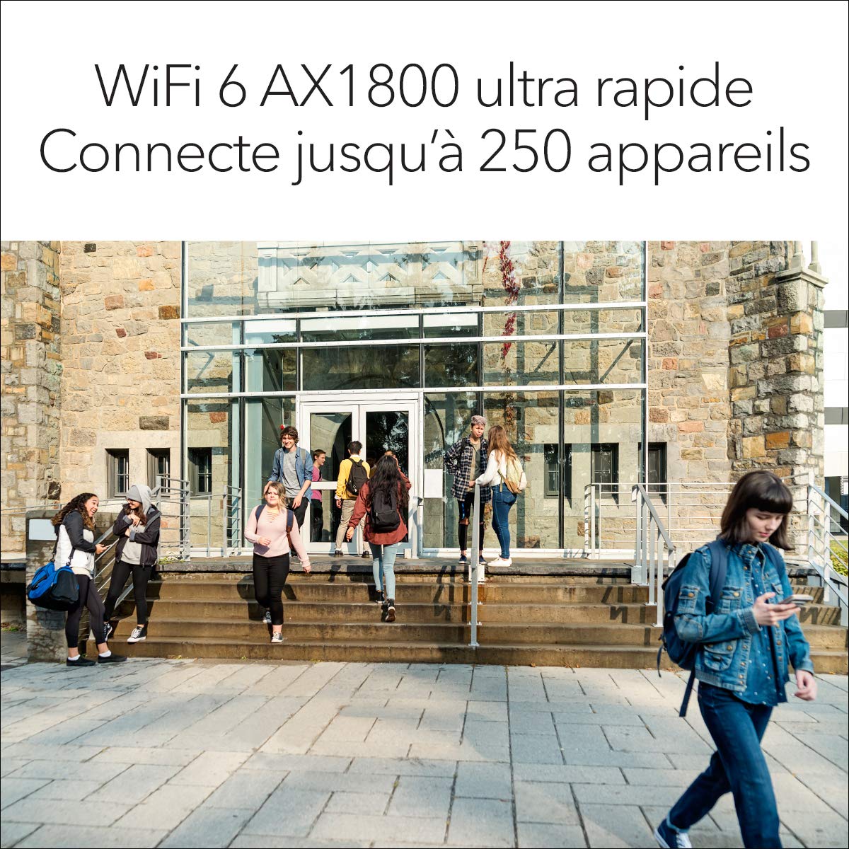 NETGEAR Repeteur WiFi Exterieur (WAX610Y) Point d'accès WiFi 6 Bi-Band AX1800, Jusqu'à 250 appareils, Ethernet 2.5G, IP55 Résistant aux Intempéries, Gestion à Distance Insight, Alimenté en PoE+