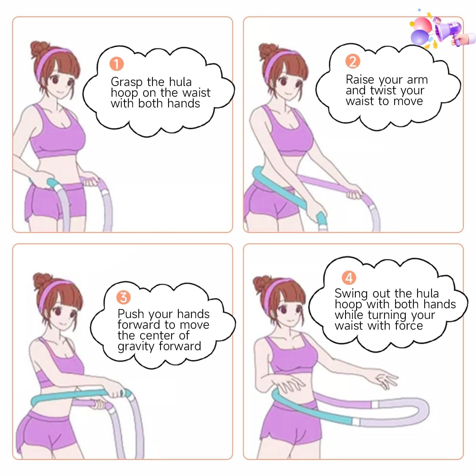 Neu Sports Hula Hoop für Erwachsene, Soft Spring Hula Hoop,Fitness-Reifen mit Gewicht zur Gewichtsreduktion und Massageeffekt, weicher Fitness-Reifen, Faltbarer PVC- für Bauchmuskeltraining