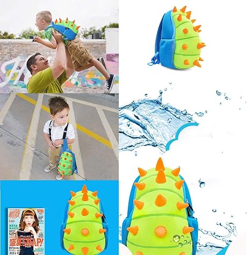 Miniatura 8 de yisibo Mochila de dinosaurio para niños y niñas, ligera, impermeable, preescolar, viajes, para niños y niñas, para niños de 2 a 7 años