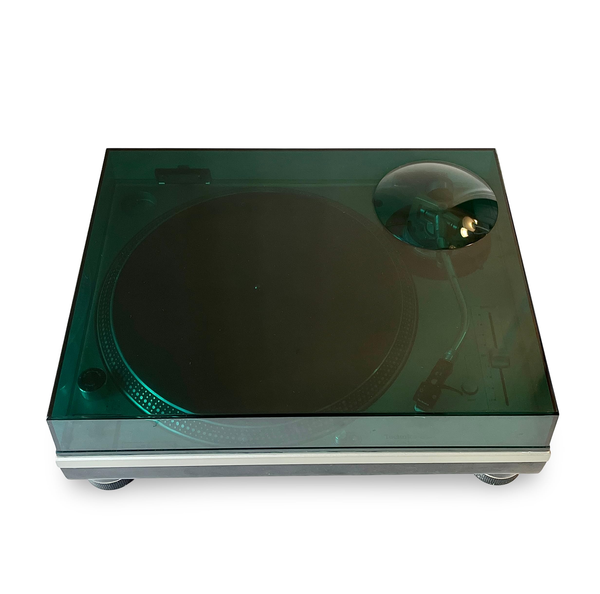 Copertura Antipolvere Verde + Cerniere Nere per Giradischi Technics SL-1200 e SL-1210, Angoli Regolabili 20°-90°, Giradischi MK LTD GR, Mondecks di Seconda Generazione