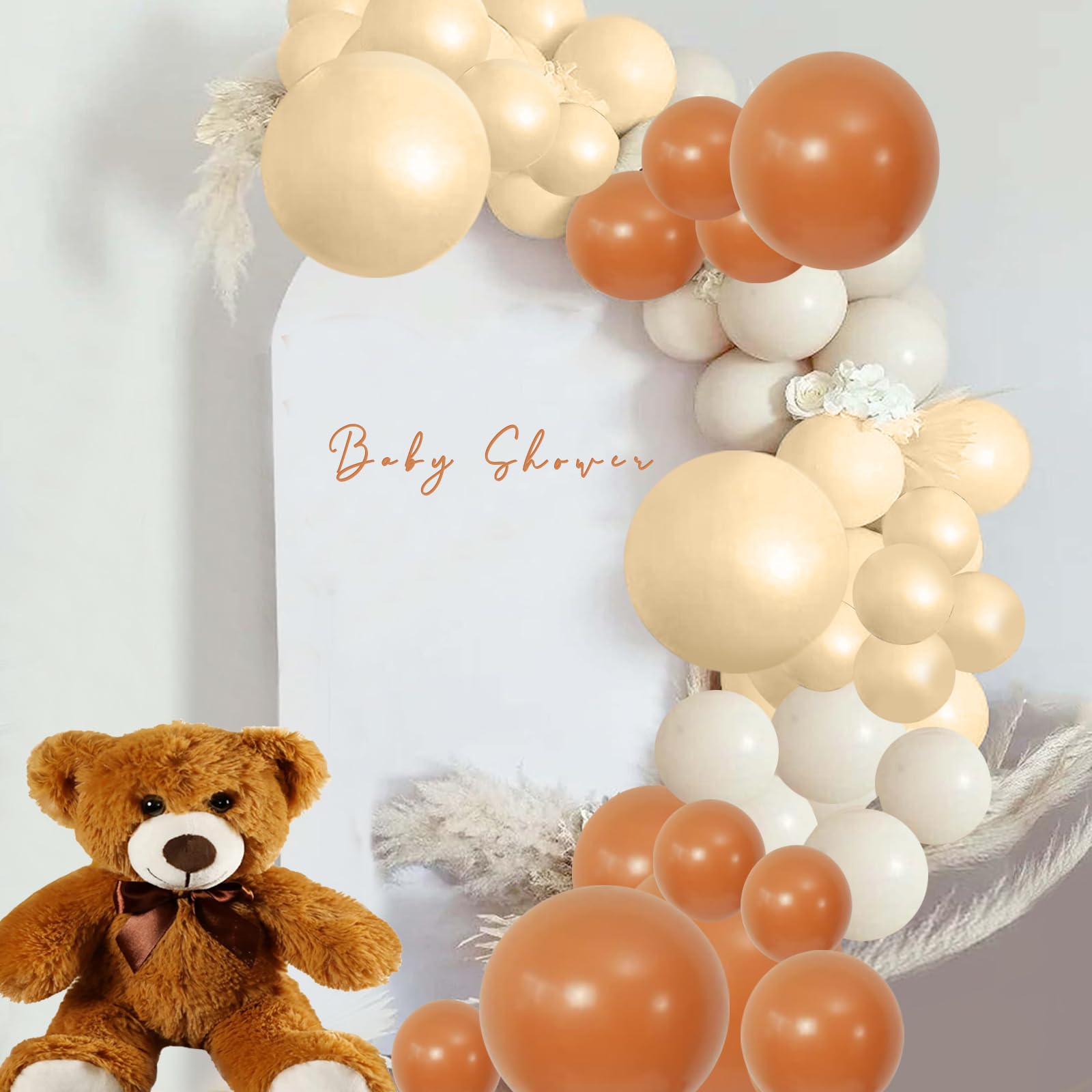 Neutral Balloon Garland Kit, 59pcs Brown Nude sand white Apricot Boho Balloon Garland Arch for Wedding Birthday Party Baby Shower Decorations