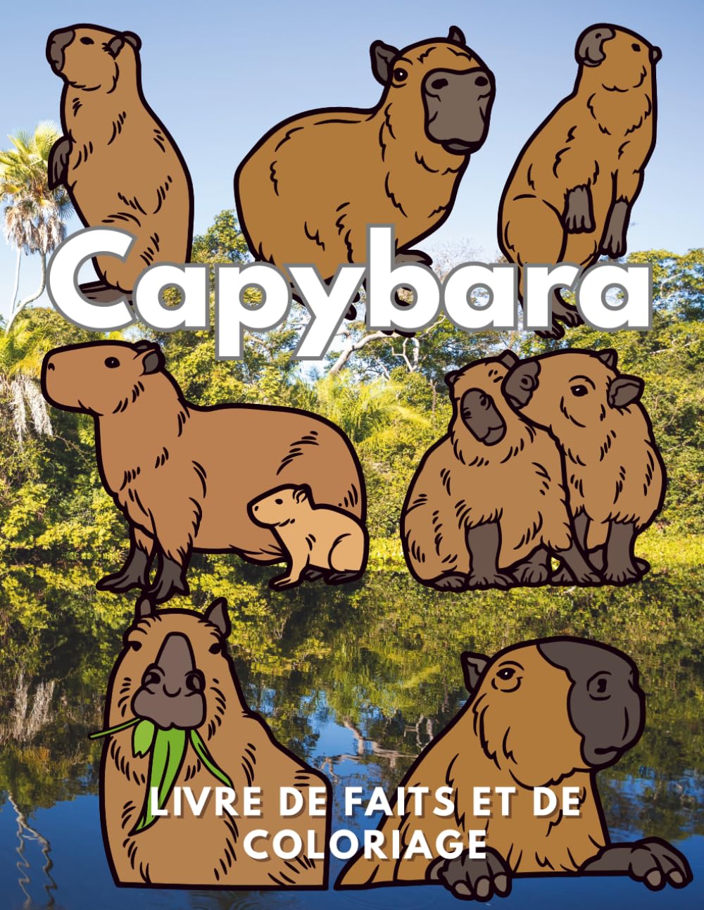 Capybara : Faits & Livre de coloriage: Livre d'activités pour les enfants de 2 à 16 ans (Faits sur les animaux et coloration)