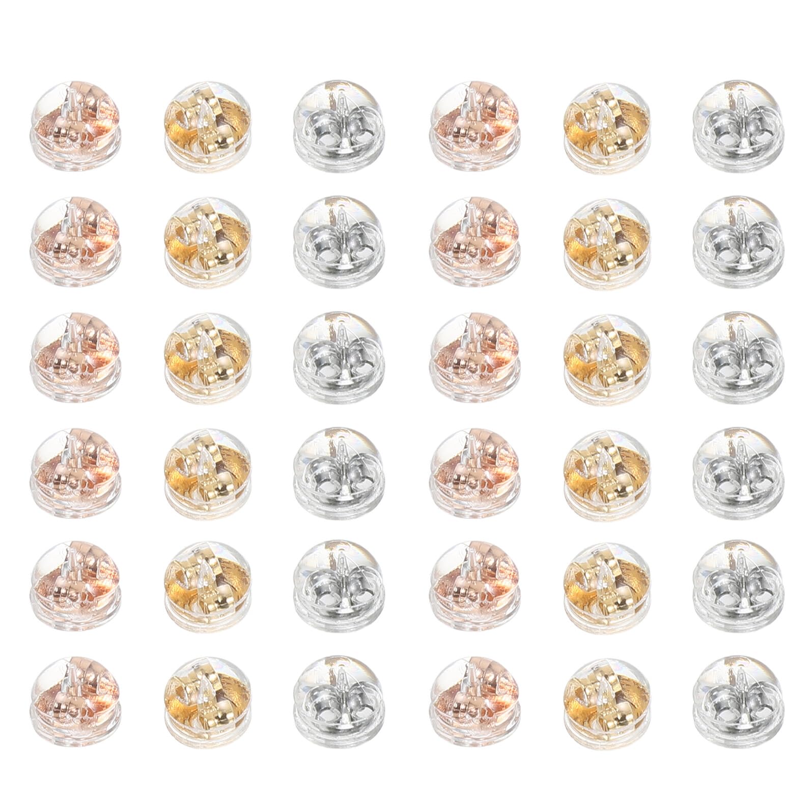 Cierres para pendientes UKCOCO con chapado en oro de 18k y silicona premium, 60 piezas.