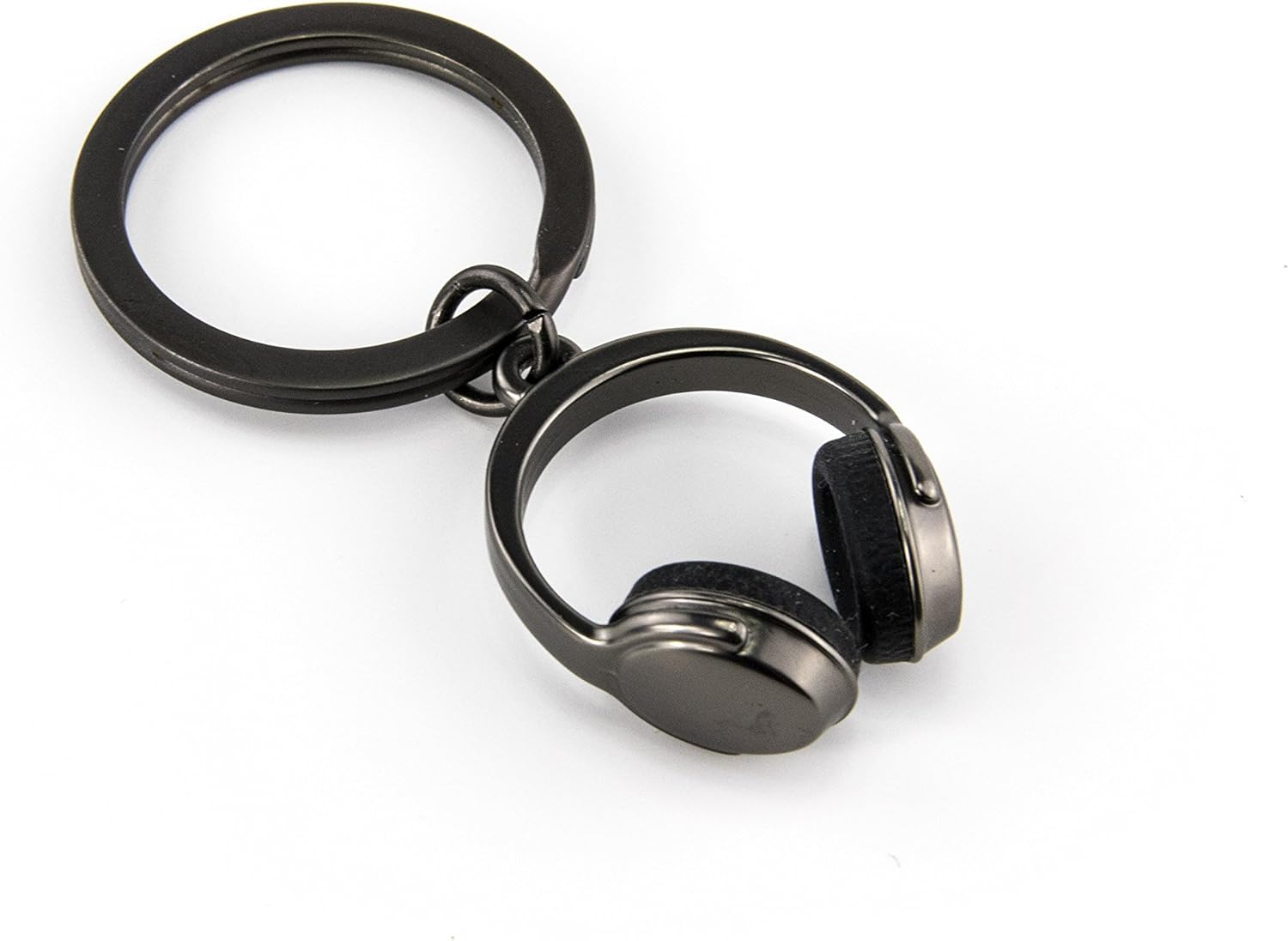 Troika Headphone KR17-07/GM Key Fob - Headphones - Cast Metal/Silicone - Trend: Music - Listen to Music - Gunmetal Grey - The Original