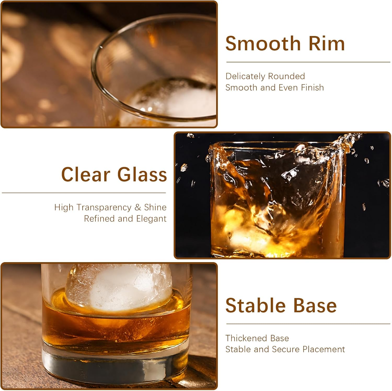 24PCS Old Fashioned Glass Set Bulk,10OZ Heavy Base Rocks Glasses Set, Elegant Whiskey Glasses Bulk for Bourbon, Coffee,Cocktails and More