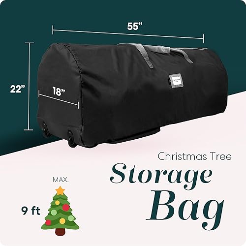 Miniatura 2 de Bolsa de almacenamiento para árbol rodante Handy Laundry - Para árbol de Navidad artificial de 9 pies. Bolsa con cierre, asas de transporte y ruedas
