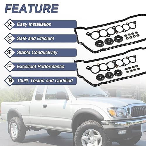 Miniatura 4 de AUTOBABA Juego de juntas para tapa de válvula de cilindro de motor de repuesto VC203 VS50422R MS 95899 compatible con Toyota 4Runner 1996-2002 3.4L