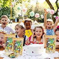 Vista 5 de BEISHIDA Bolsas de plástico de papel kraft resellables y autosellables, bolsas reutilizables con cierre hermético para almacenamiento de alimentos