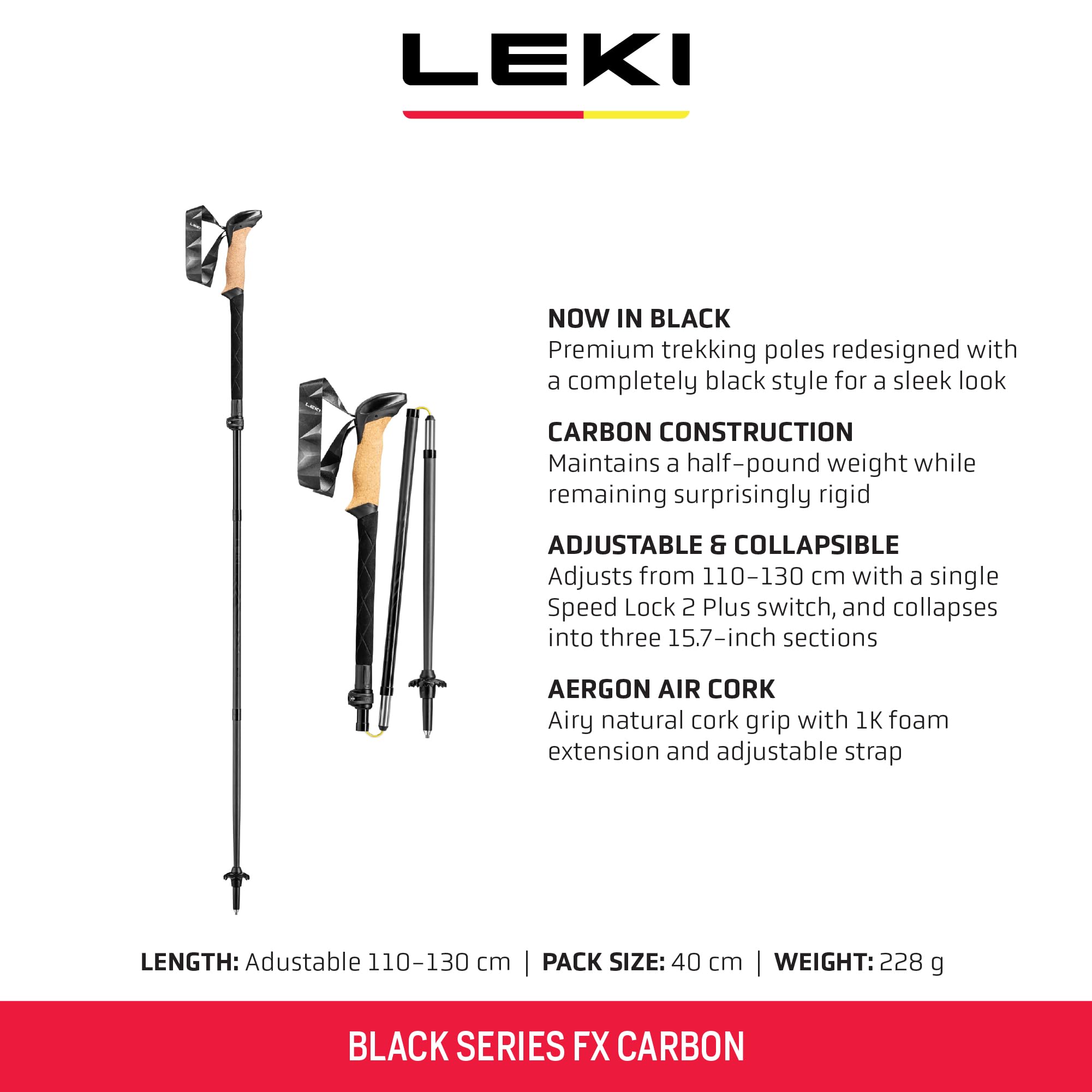 LEKI Black Series FX - Bastoncini in carbonio