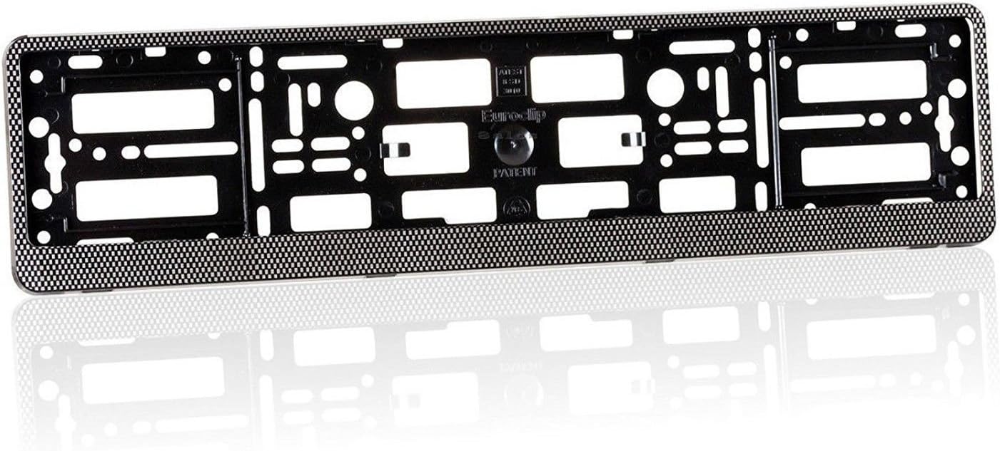2x Carbon ABS effect Number Plate Surrounds Holder Frame for all cars