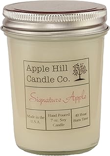 Apple Hill Candle Co Natural Scented Soy Candle - Signature Apple (7 oz.) | 30-40 Hour Burn Time