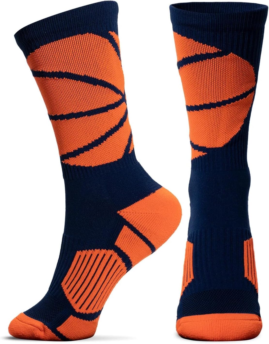 ChalkTalkSPORTS Basketball Performance Crew Socks - Multiple Designs & Colors - Youth & Adult - Basketball Mid-Calf Socks