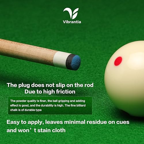 Miniatura 4 de Pro Pool Cue Chalk, Tournament Standard Billiard Chalk, 12 CubesBox with Travel Storage Box,Low Dust, Super Dense, Suitable for SnookerPool8-Ball