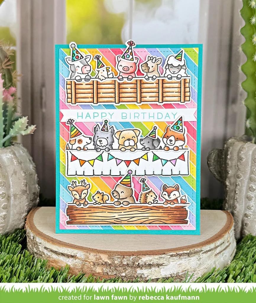 Lawn Fawn - Simply Celebrate Hangouts - Stamps, Dies, Coloring Stencils & Pocket