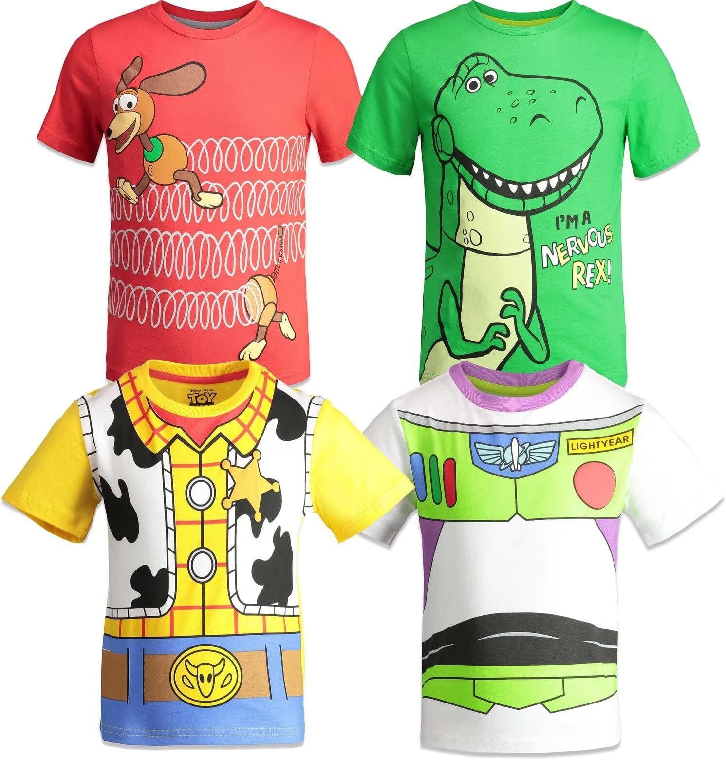 Toy Story Lion King 4 Pack T-Shirts Infant to Big Kid Sizes (12 Months - 20)