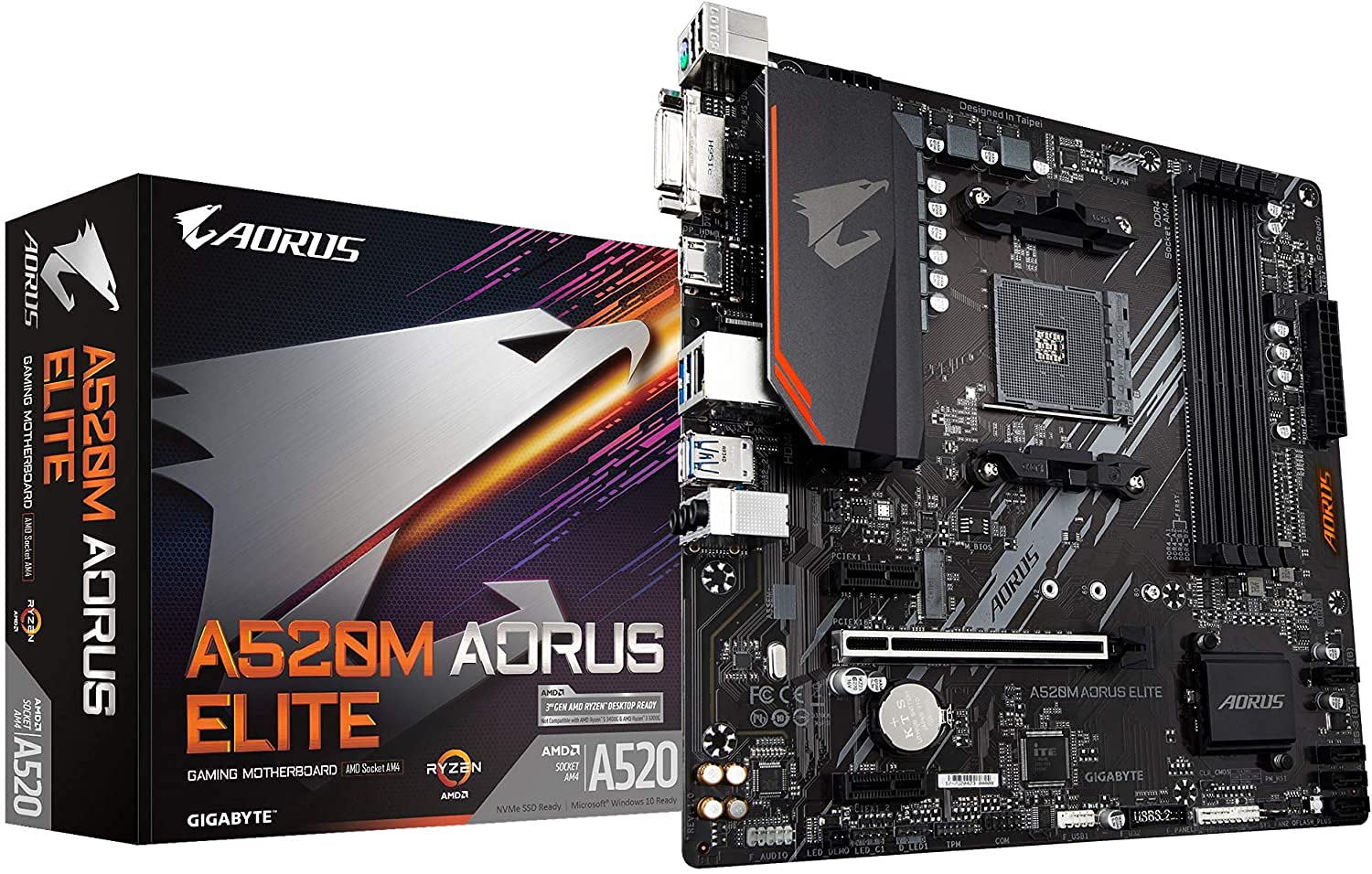 Gigabyte Technology Placa A520M AORUS Elite,AMD,AM4,A520,MATX