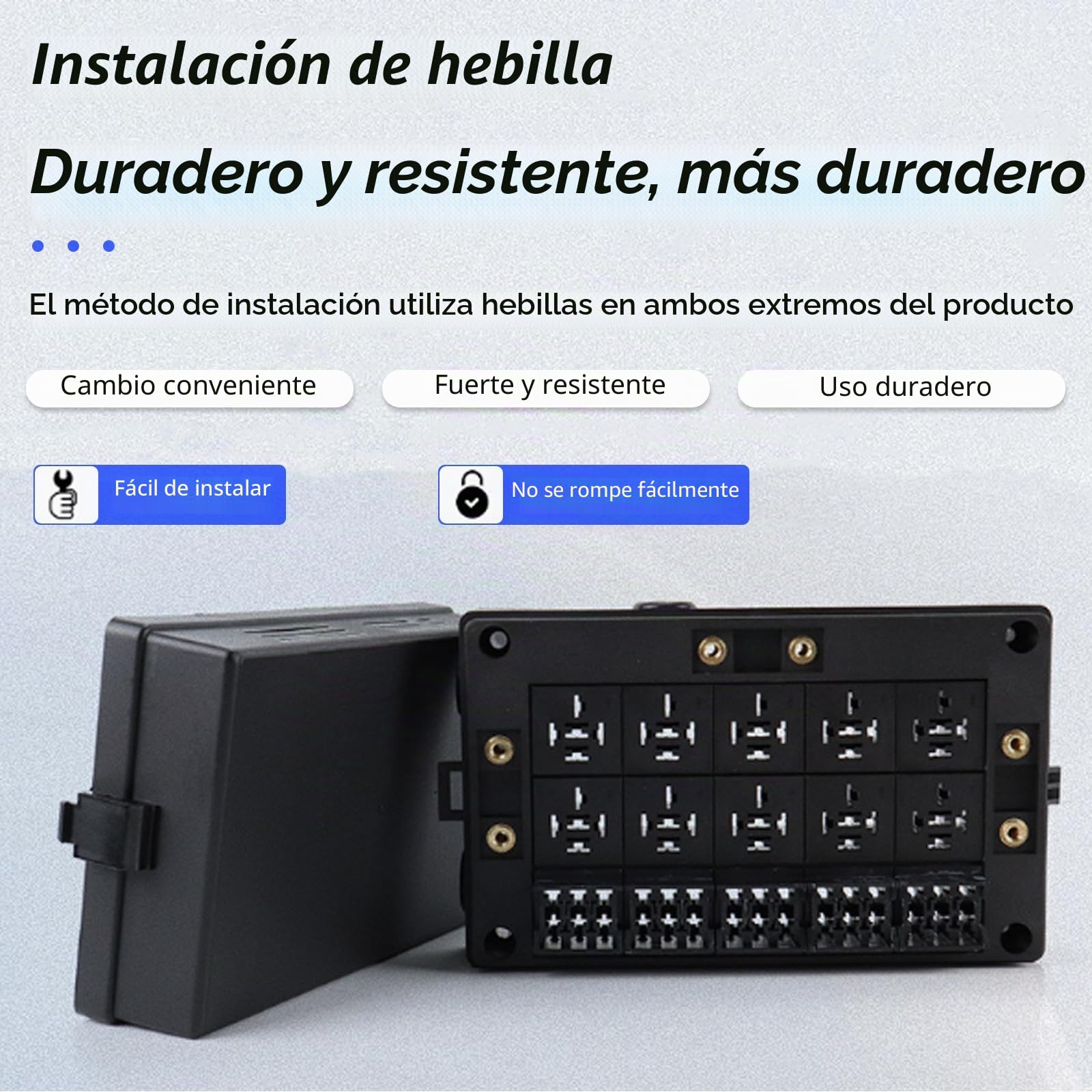 Caja Relé y Fusible 12 V con 15 Fusibles Cuchilla ATC/ATO, Caja Relé Fusible Universal Impermeable para Coche Camión Automóvil Barco Marino
